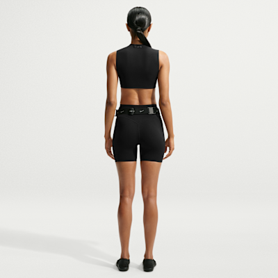 NikeSKIMS Studio Stretch Hafif Destekli Balıkçı Yaka Kadın Spor Sütyeni görsel 5
