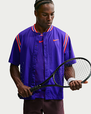 Nike Camisola de ténis de botões Dri-FIT NikeCourt Slam para homem