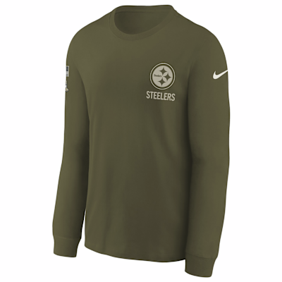 Pittsburgh Steelers Salute to Service Sideline Big Kids’ Nike NFL Long-Sleeve T-Shirt
