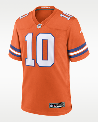 Мужские джерси Bo Nix Denver Broncos Nike NFL Game Jersey