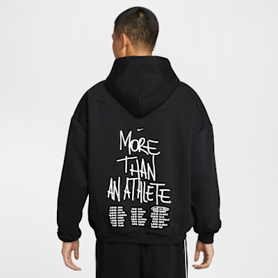 เสื้อบาสเก็ตบอลมีฮู้ดขนเรียบแบบสวมผู้ชาย Nike Therma-FIT LeBron "Shut Up and Dribble"