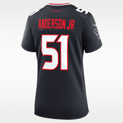 Jersey de fútbol americano Nike de la NFL Game para mujer Will Anderson Jr. Houston Texans