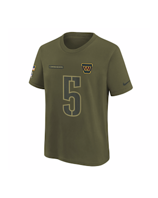 Детская футболка Jayden Daniels Washington Commanders Salute to Service Big Kids’ Nike NFL