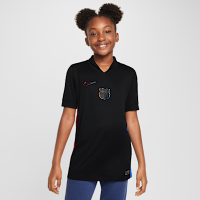 Jersey de fútbol Nike Dri-FIT Replica del FC Barcelona 2024/25 Stadium Away para niños talla grande