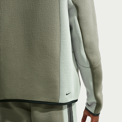 Nike Tech Renk Bloklu Tam Boy Fermuarlı Fleece Windrunner Erkek Ceketi görsel 2