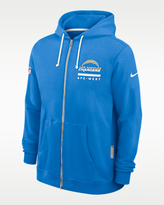Мужское худи Los Angeles Chargers Utility Player Sideline Nike Dri-FIT NFL Full-Zip Hoodie