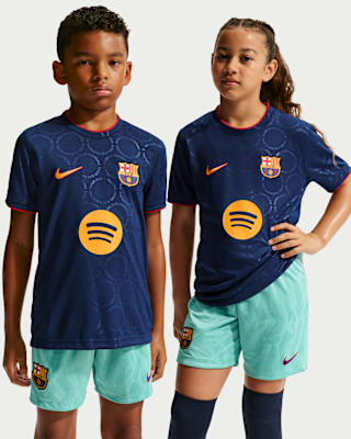 Детские  FC Barcelona Third Big Kids' Nike Dri-FIT Soccer Pre-Match Top