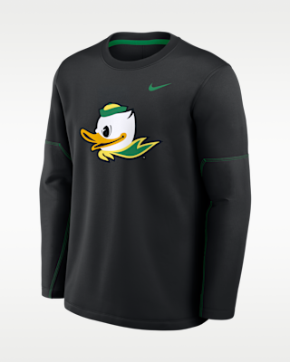 Мужская футболка Oregon Sideline Coaches Nike Therma-FIT College Long-Sleeve
