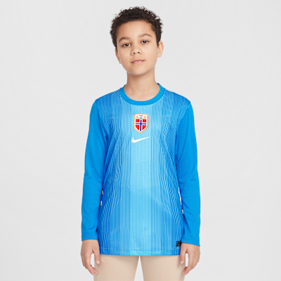 Equipación de portero/a Stadium Noruega 2025/26 Camiseta de fútbol de manga larga Replica Nike Dri-FIT - Niño/a