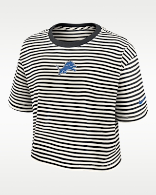 Женская футболка Detroit Lions Striped Nike MLB Cropped