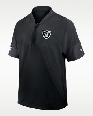 Мужская куртка Las Vegas Raiders Sideline Coach Nike NFL 1/2-Zip Short-Sleeve