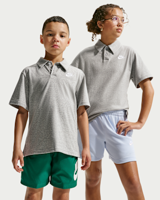 Детские шорты Nike Sportswear Club Big Kids' Knit Short-Sleeve Polo