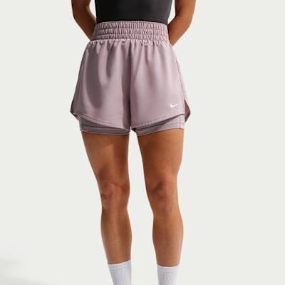 Nike One Dri-FIT Yüksek Belli 8 cm 2'si 1 Arada Kadın Şortu görsel 2