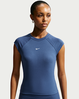 Женские тайтсы Nike Sportswear Chill Knit Tight Short-Sleeve Ribbed Top