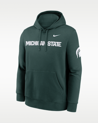 Мужское худи Michigan State Sideline Club Nike College Pullover Hoodie