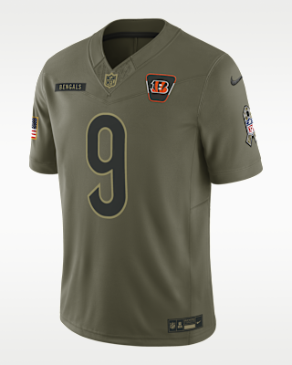 Joe Burrow Cincinnati Bengals Salute to Service Men's Nike Dri-FIT NFL Limited Jersey
