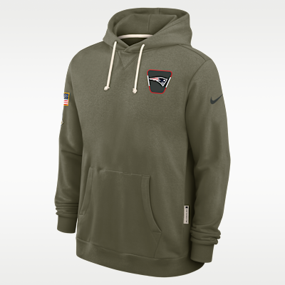 New England Patriots Salute to Service Sideline Dominant Force Men's Nike Dri-FIT NFL Pullover Hoodie