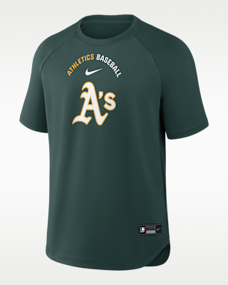 Мужские  Athletics Authentic Collection Batting Practice Pregame Nike Dri-FIT MLB Top