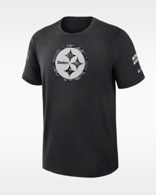 Мужская футболка Pittsburgh Steelers Salute to Service Slub Nike Dri-FIT NFL