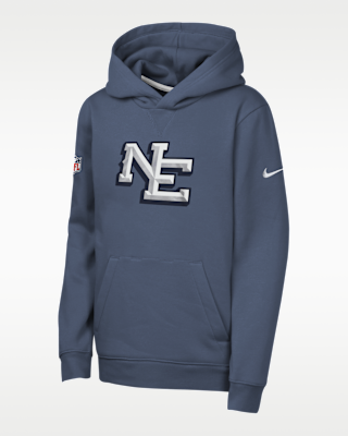 Детское худи New England Patriots Rivalries Collection Sideline Club Big Kids' Nike NFL Pullover Hoodie