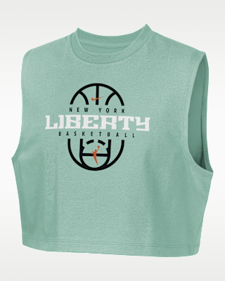 Детская футболка New York Liberty Nike Authentics Big Kids' (Girls') Sleeveless Cropped