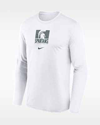 Мужская футболка Michigan State Courtside Nike Dri-FIT College Long-Sleeve