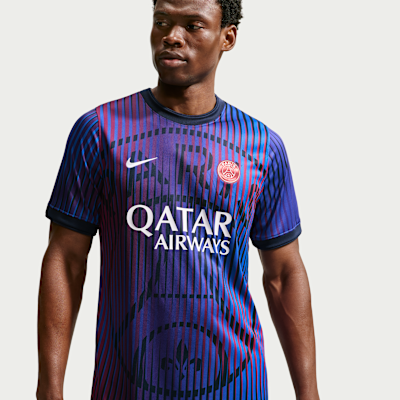 Nike Paris Saint-Germain Deplasman Nike Dri-FIT Maç Öncesi Erkek Futbol Üstü