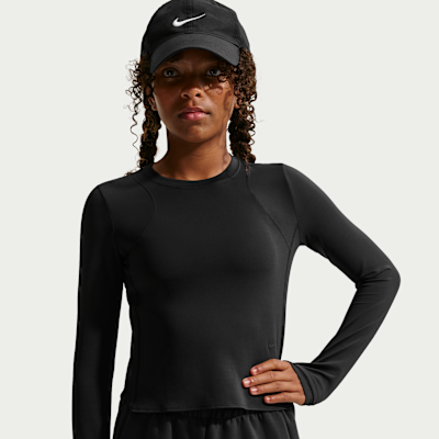 Детские топы Nike Mavn Girls' Dri-FIT Ribbed Long-Sleeve Top