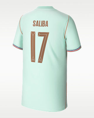 Женские джерси William Saliba France National Team 2026 Stadium Away Big Kids' Nike Dri-FIT Soccer Jersey
