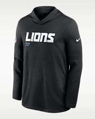 Мужские  Detroit Lions Pure Fury Sideline Nike Dri-FIT NFL Long-Sleeve Hooded Top