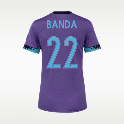 Jersey Nike Dri-FIT de la NWSL tipo réplica para mujer Barbra Banda Orlando Pride visitante Stadium