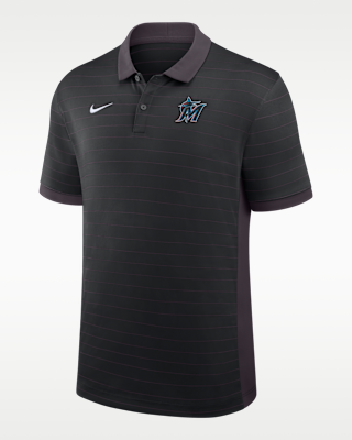 Мужские  Miami Marlins Authentic Collection Striped Victory Nike Dri-FIT MLB Polo