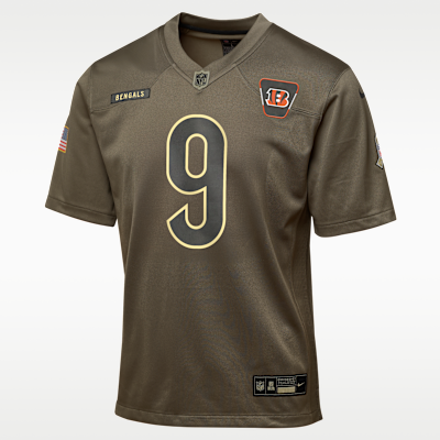 Joe Burrow Cincinnati Bengals Salute to Service Big Kids’ Nike NFL Game Jersey