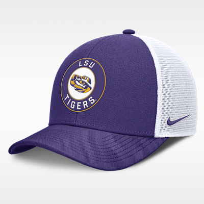 LSU Primetime Rise Men's Nike Dri-FIT College Trucker Adjustable Hat