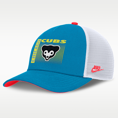 Chicago Cubs Neon 90s Rise Men's Nike Dri-FIT MLB Trucker Adjustable Hat
