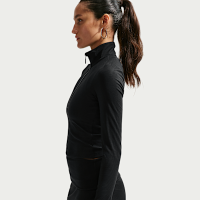 Nike Sportswear Chill Knit Sıkı Kesimli Çeyrek Fermuarlı Uzun Kollu Fitilli Kadın Üstü görsel 2