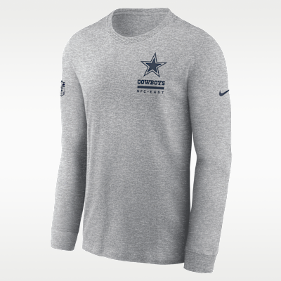 Dallas Cowboys Sideline Team Issue Men's Nike Dri-FIT NFL Long-Sleeve T-Shirt