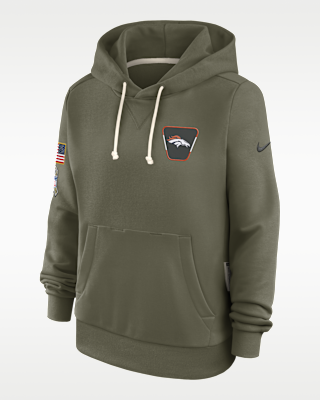 Женское худи Denver Broncos Salute to Service Sideline Nike Dri-FIT NFL Pullover Hoodie