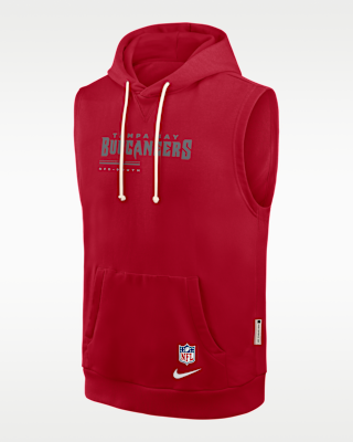 Мужское худи Tampa Bay Buccaneers Sideline Nike Dri-FIT NFL Sleeveless Pullover Hoodie
