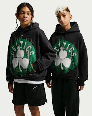 Детское худи Boston Celtics Big Kids' Nike Basketball Hoodie для баскетбола