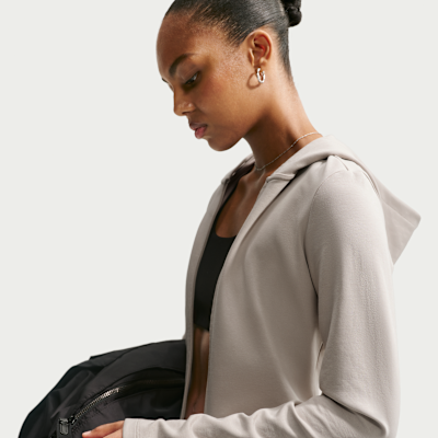 Nike Sportswear Chill Knit Dar Kesimli Uzun Kollu Tam Boy Fermuarlı Kadın Üstü görsel 3
