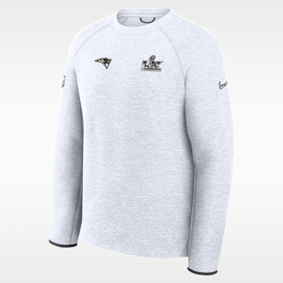 New England Patriots Super Bowl LX Opening Night Tech Fleece Men's Nike NFL Pullover Crew