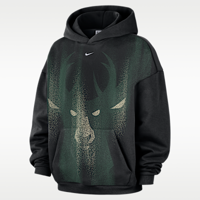 Nike Milwaukee Bucks Standard Issue Fleece Kapüşonlu Erkek Basketbol Üstü