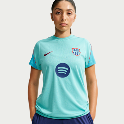 Nike FC Barcelona Strike Üçüncü Nike Dri-FIT Kısa Kollu Kadın Futbol Üstü