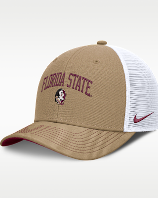 Женские  Florida State Primetime Arched Nike Dri-FIT College Trucker Adjustable Hat