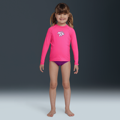 Playera de manga larga Nike Swim Hydroguard para niñas talla pequeña
