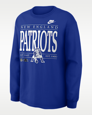 Мужская футболка New England Patriots Rewind Max90 Nike NFL Long-Sleeve