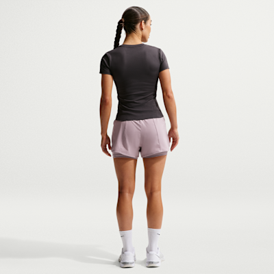 Nike One Dri-FIT Yüksek Belli 8 cm 2'si 1 Arada Kadın Şortu görsel 5