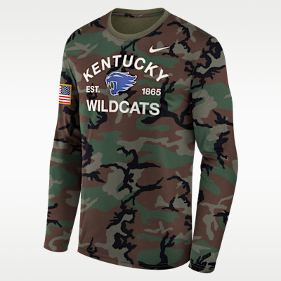 Kentucky 2025 Military Appreciation Legend Men's Nike Dri-FIT College Long-Sleeve T-Shirt