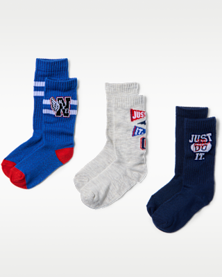 Детские носки Nike Kids' Multisport Crew Socks (3 Pairs)